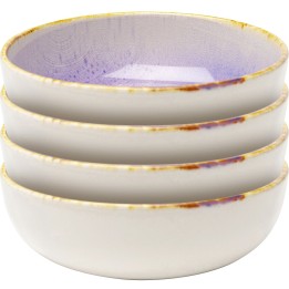 Paars-witte steengoed kommen - Shirley - Kare Design