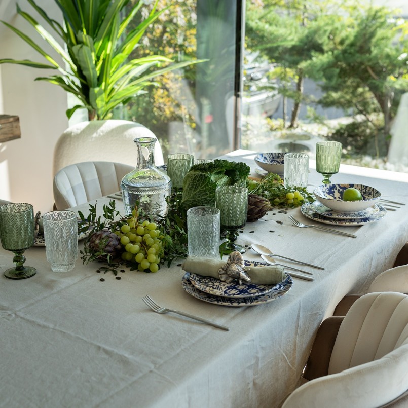Green glass wine glasses - Fogli - Kare Design