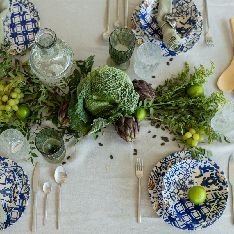 Green glass wine glasses - Fogli - Kare Design