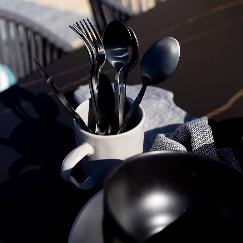 Zwart stalen bestek - Gloria - Kare Design