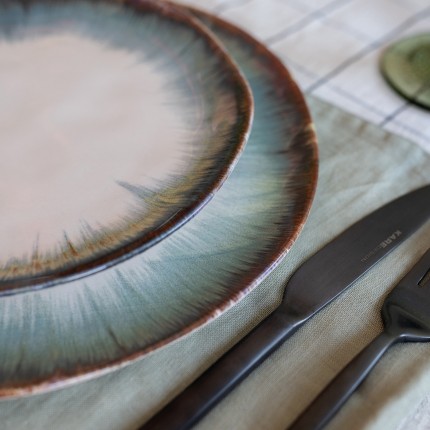 Borden Organic blauw Ø20cm (4/Set) Kare Design
