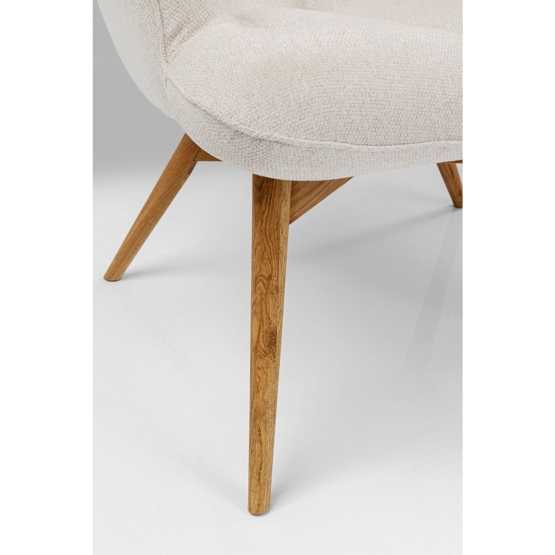 Scandinavische fauteuil in creme stof - Vicky - Kare Design