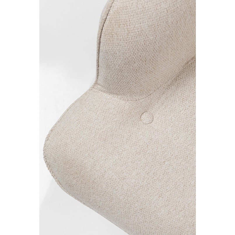 Scandinavische fauteuil in creme stof - Vicky - Kare Design