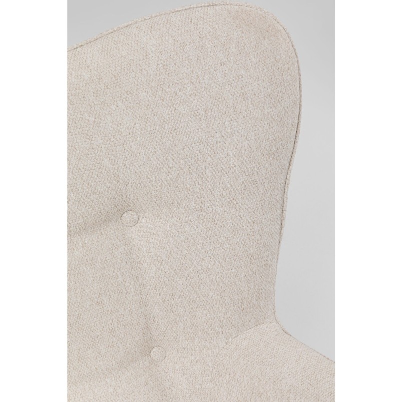 Scandinavische fauteuil in creme stof - Vicky - Kare Design