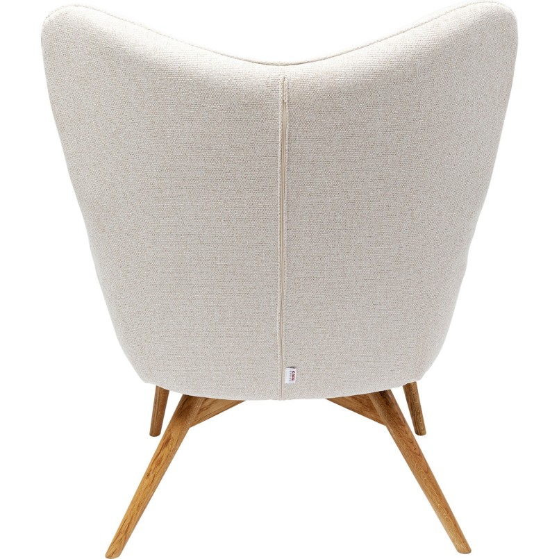 Scandinavische fauteuil in creme stof - Vicky - Kare Design