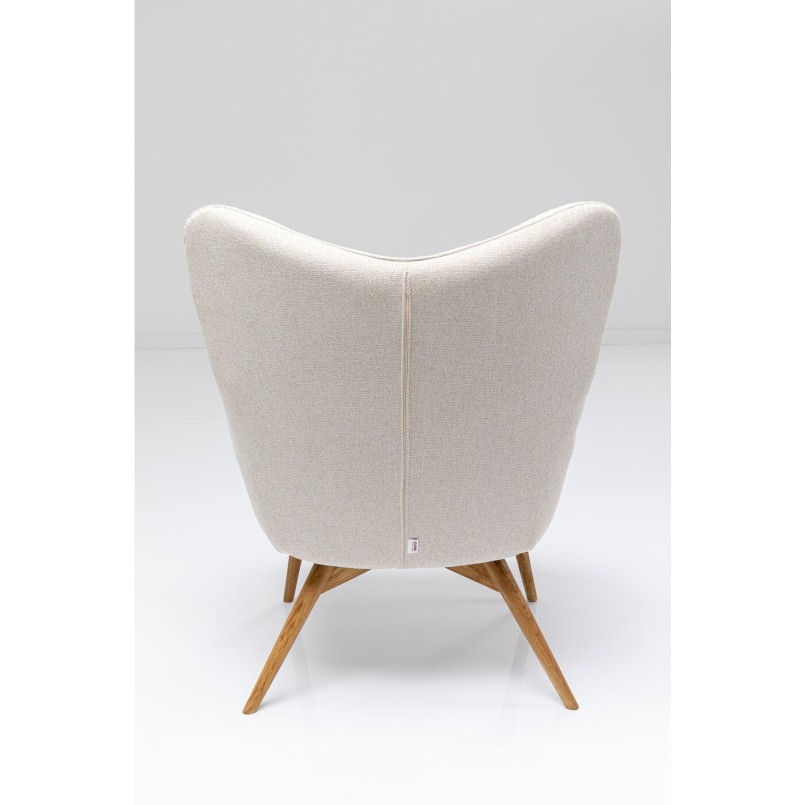 Scandinavische fauteuil in creme stof - Vicky - Kare Design
