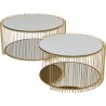 Messing gespiegelde salontafels - Wire Double - Kare Design