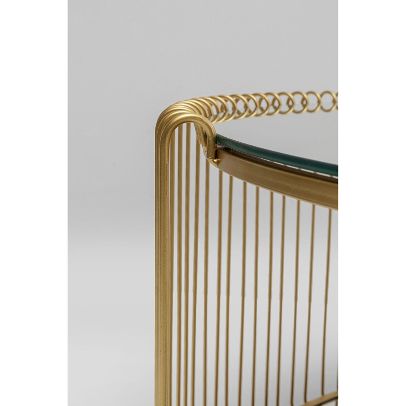 Brass mirrored coffee tables - Wire Double - Kare Design
