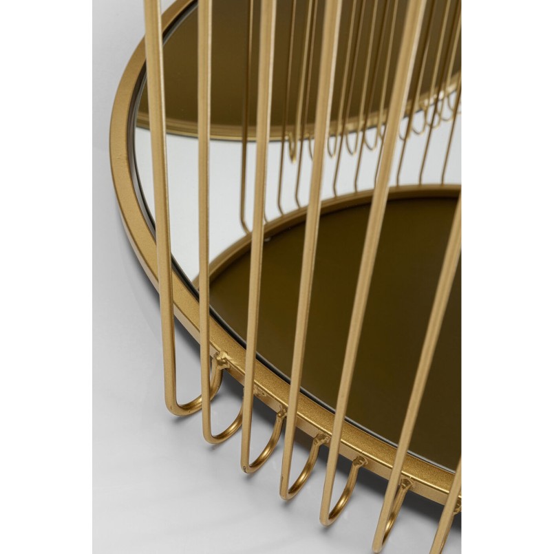 Brass mirrored coffee tables - Wire Double - Kare Design