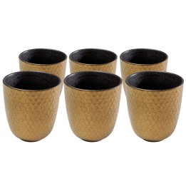 Gold and grey porcelain cups - Diva - Kare Design