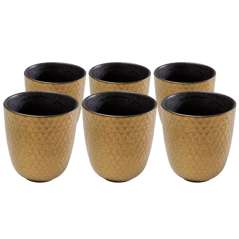 Gouden en grijze porseleinen kopjes - Diva - Kare Design