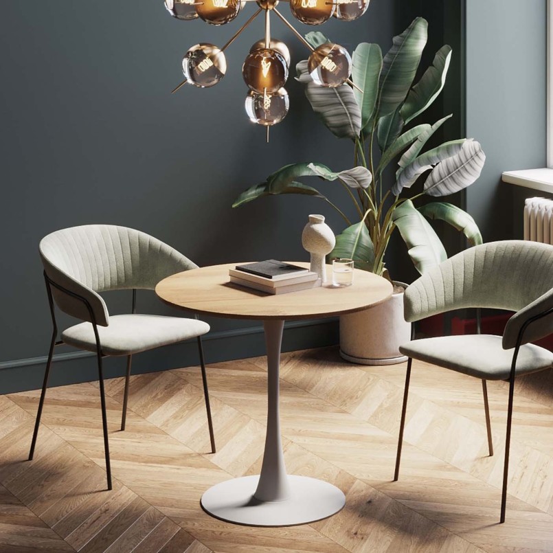 Oak table with white base - Schickeria - Kare Design