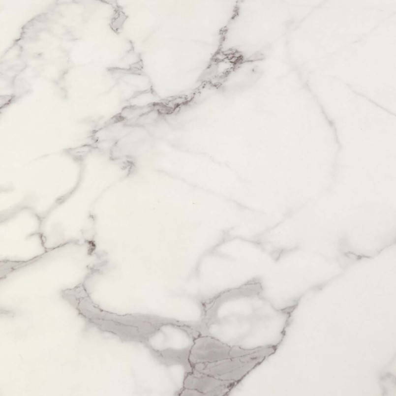 White marble effect table with black base - Schickeria - Kare Design