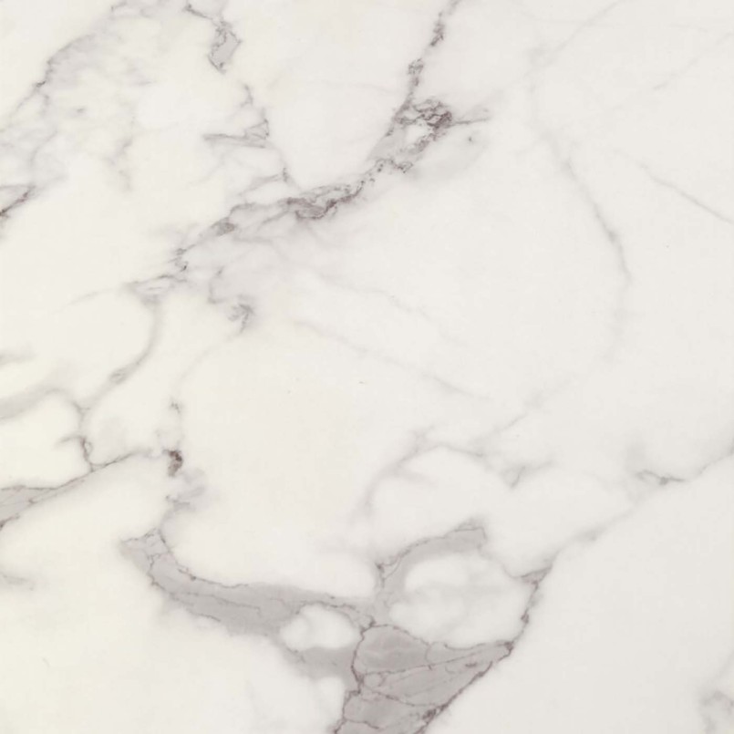 White marble effect table with black base - Schickeria - Kare Design
