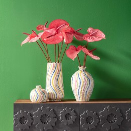 White stoneware vase - Rivers - Kare Design