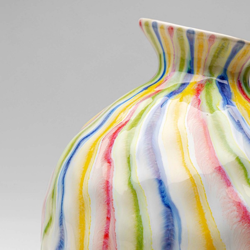 White stoneware vase - Rivers - Kare Design