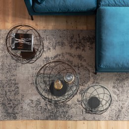 Vierkant Tapijt Kelim Pop grijs 240x170 Kare Design