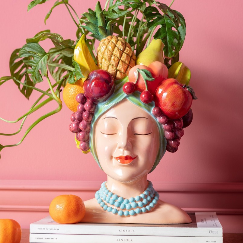Woman bust vase with a fruit crown - Fruity - Kare Design