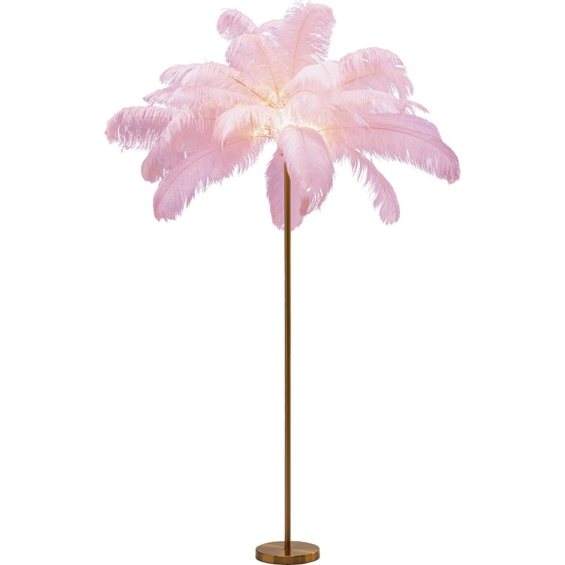 Pink feather floor lamp - Kare Design