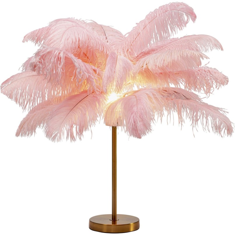 Roze veren tafellamp - Kare Design