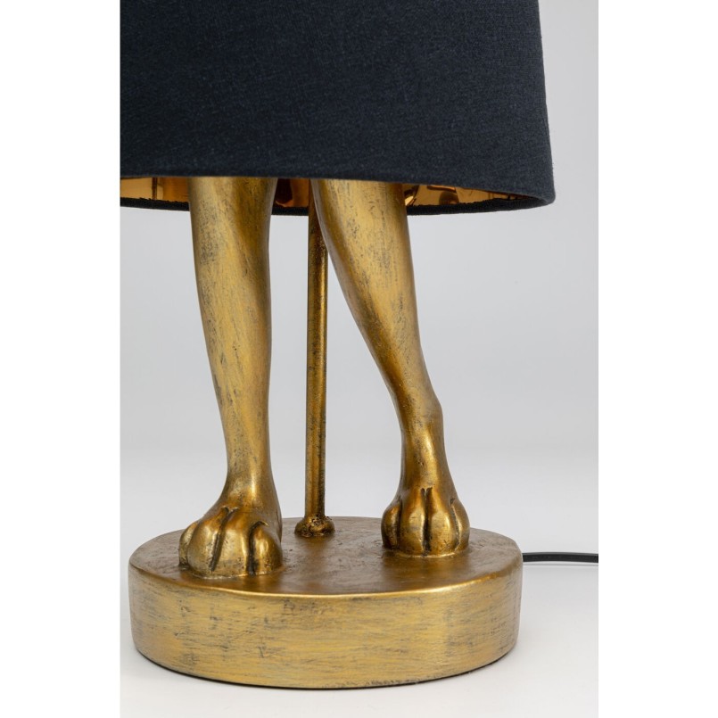 Gouden konijn tafellamp met zwarte kap - Animal - Kare Design