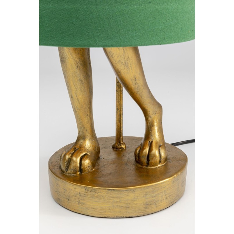 Gouden konijn tafellamp met groene kap - Animal - Kare Design