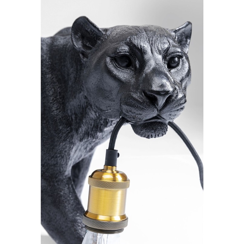 Zwarte panter polyresin lamp - Dier - Kare Design