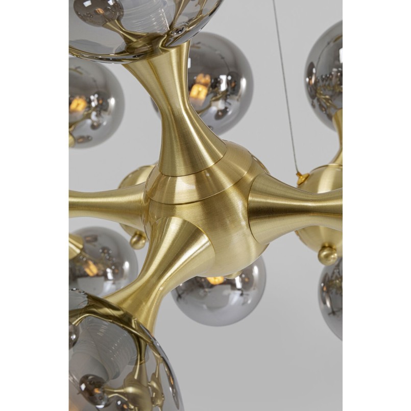 Hanglamp van glas en verguld staal - Atomic Balls - Kare Design
