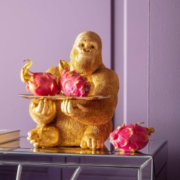 Woonaccessoires goud gorilla butler Kare Design