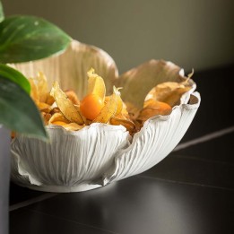 Gouden bloemenkom - Kare Design