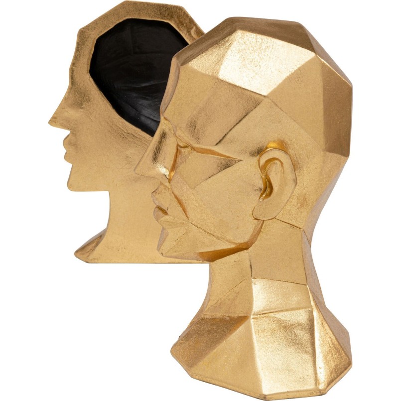 Golden face bookend - Kare Design