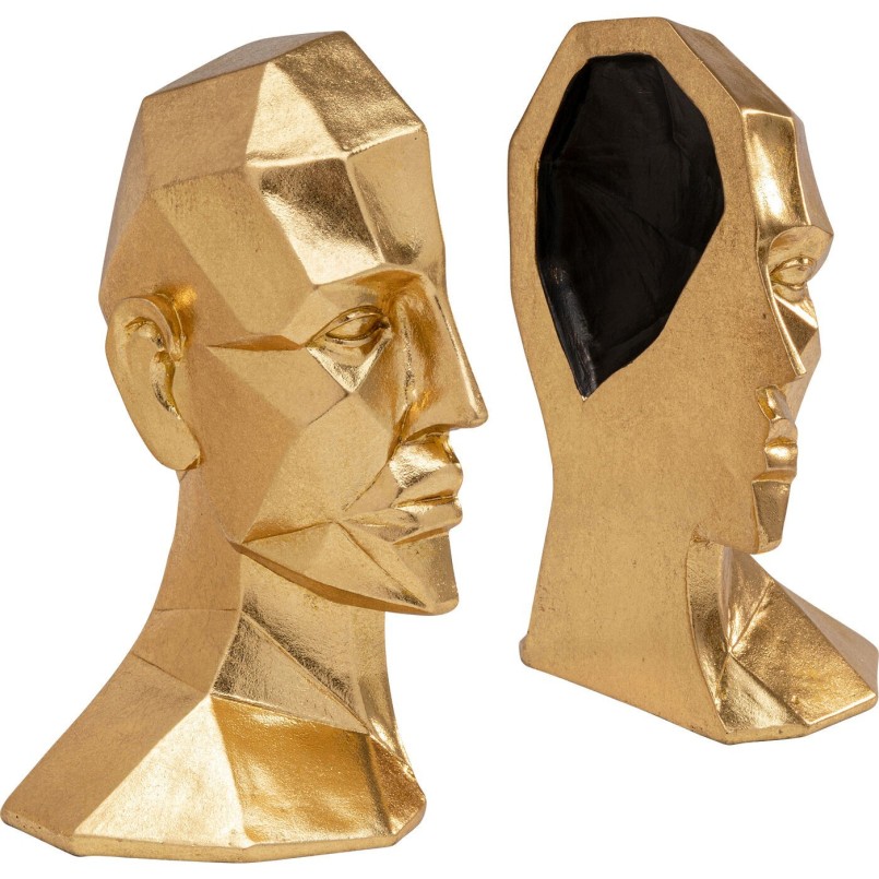 Golden face bookend - Kare Design