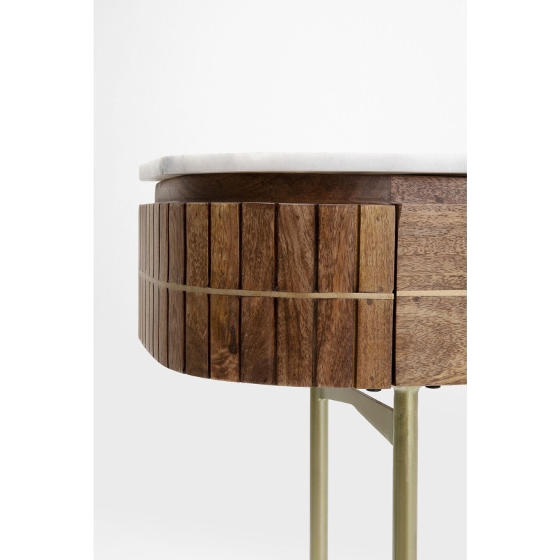 Console van massief mango en wit marmer - Grace - Kare Design