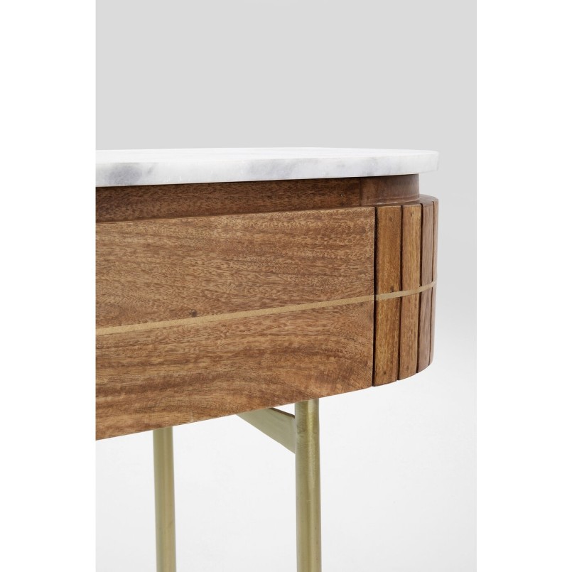 Console van massief mango en wit marmer - Grace - Kare Design