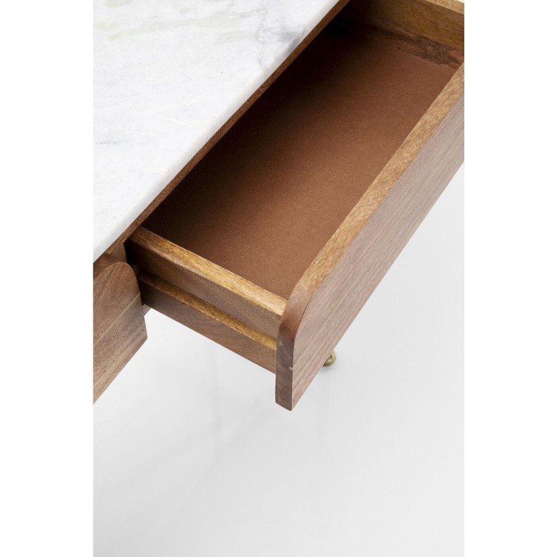 Console van massief mango en wit marmer - Grace - Kare Design