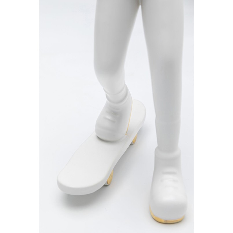 Witte en gouden astronaut skateboard decoratie - Kare Design