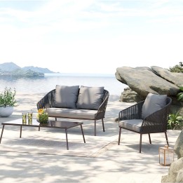 Houtskool grijze tuinset - Elba - Kare Design