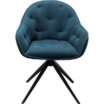 Draaistoel Carlito Mesh blauw Kare Design