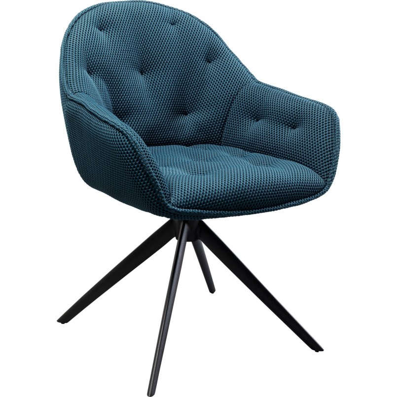 Chaise pivotante Carlito Mesh vert pétrole