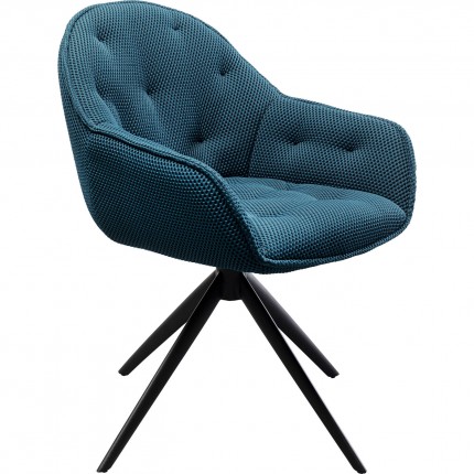 Draaistoel Carlito Mesh blauw Kare Design