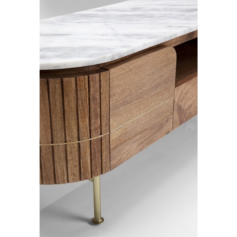 Houten TV-meubel met marmeren blad - Grace - Kare Design
