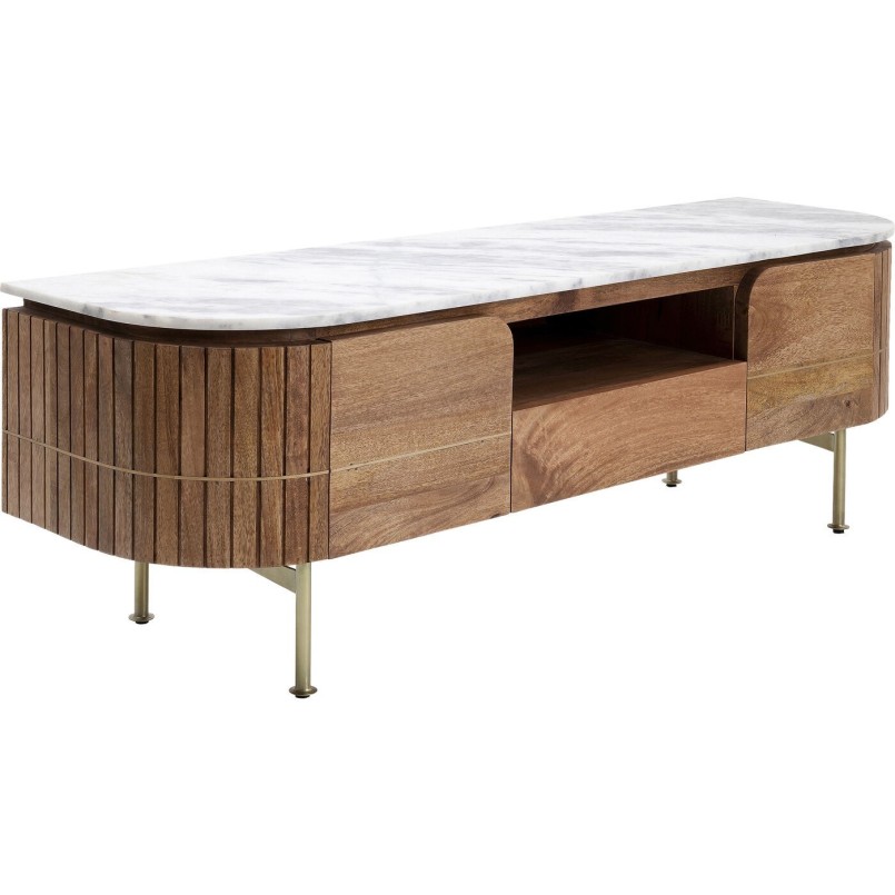 Houten TV-meubel met marmeren blad - Grace - Kare Design