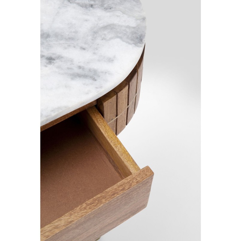 Console van massief mango en wit marmer - Grace - Kare Design