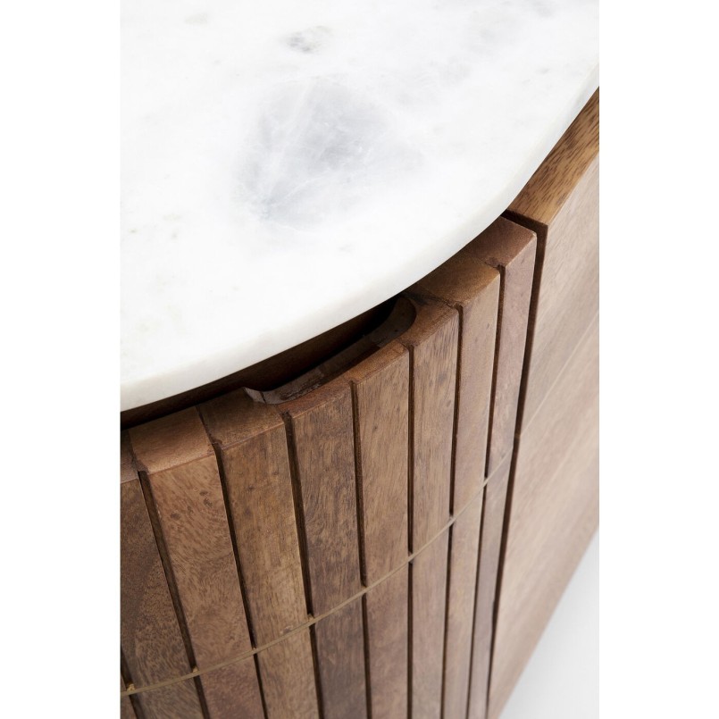 Dressoir van massief mango en wit marmer - Grace - Kare Design
