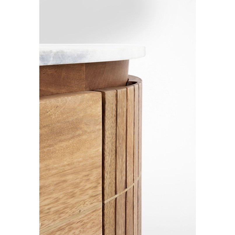 Dressoir van massief mango en wit marmer - Grace - Kare Design