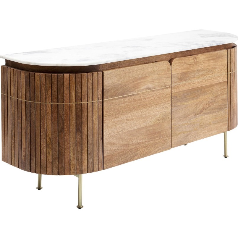 Dressoir van massief mango en wit marmer - Grace - Kare Design