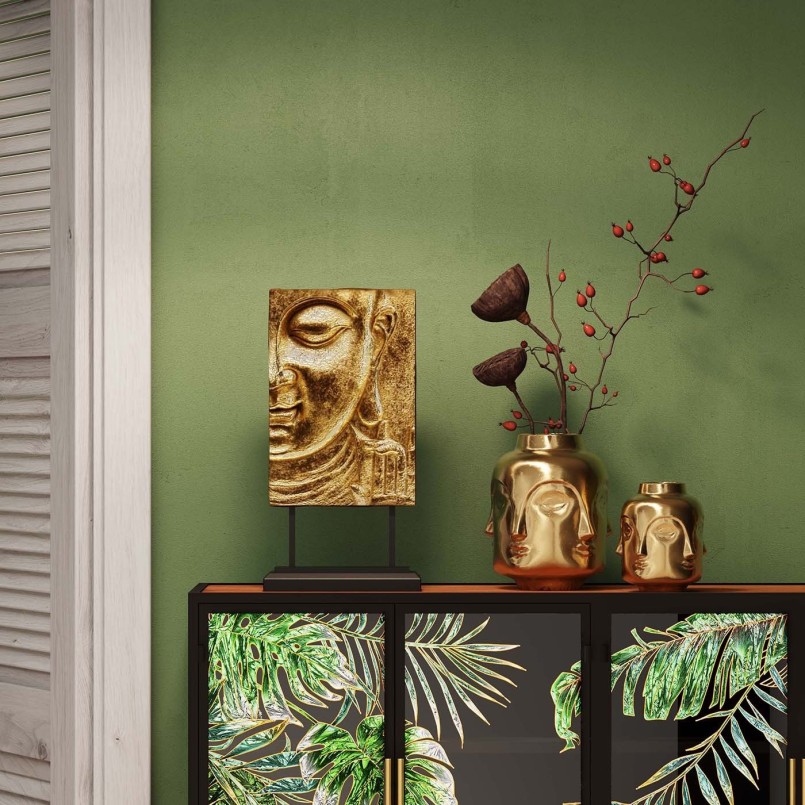 Glasdeur dressoir met tropische bladeren - Jungle - Kare Design