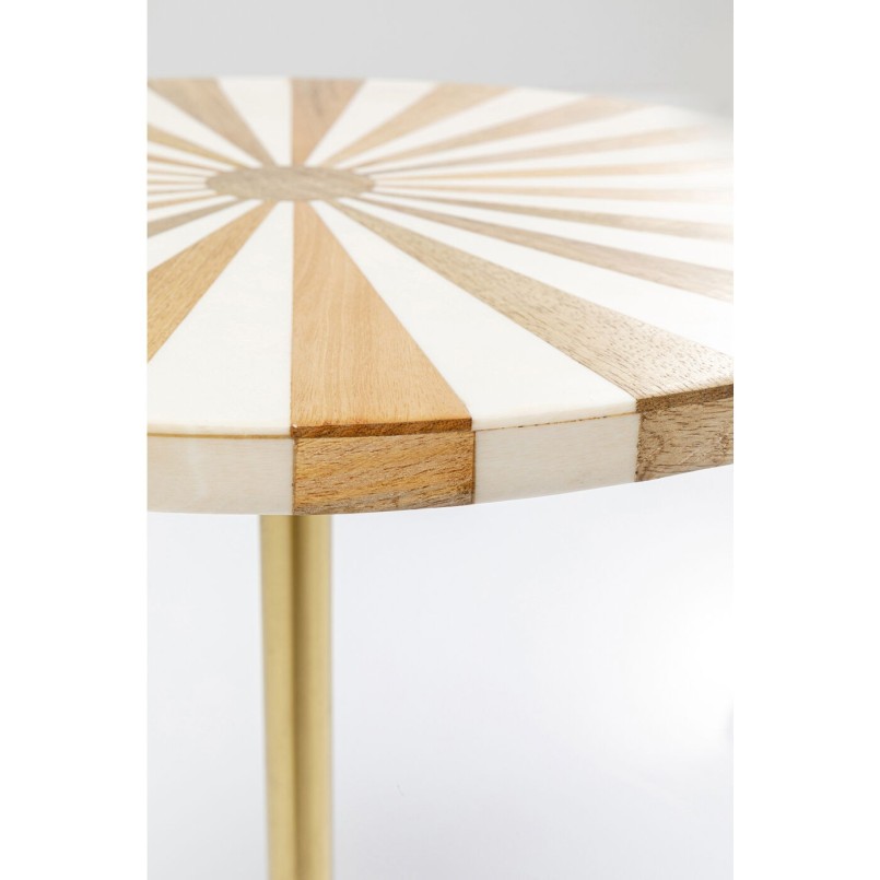 Ronde witte en gouden bijzettafel - Domero Cirque - Kare Design