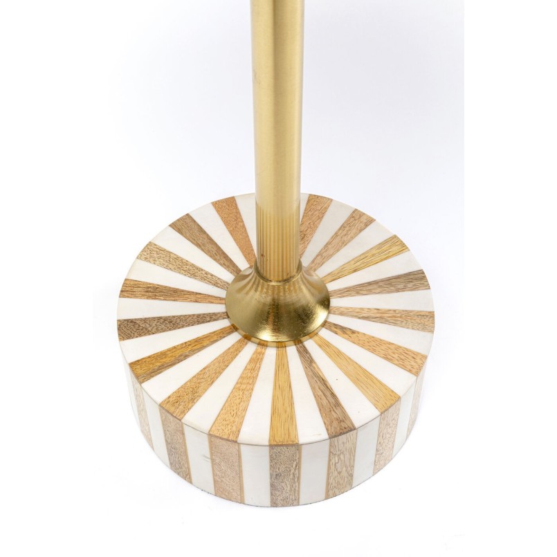 Ronde witte en gouden bijzettafel - Domero Cirque - Kare Design