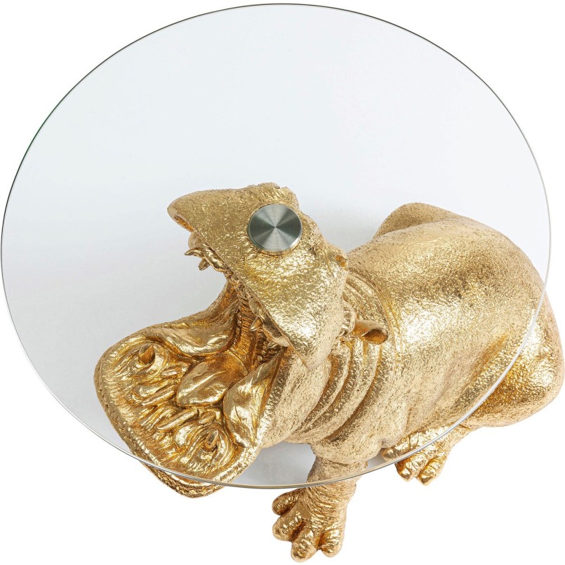 Gouden nijlpaard bijzettafel - Kare Design